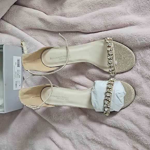 Jeweled Champagne Benjamin Walk Heels
